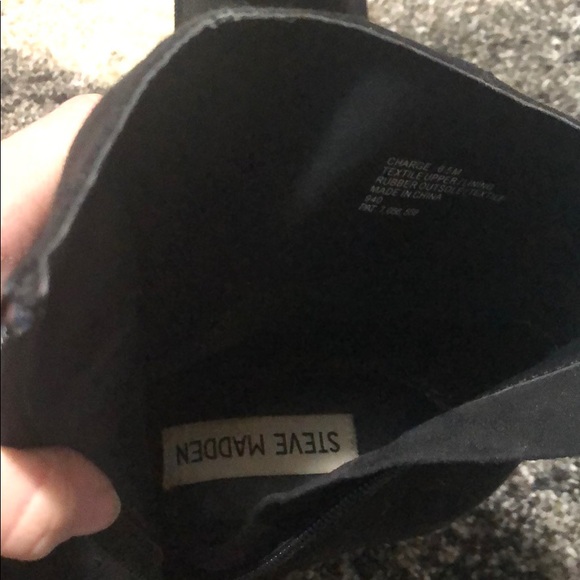 Steve Madden black peep toe heeled bootie - Picture 4 of 4